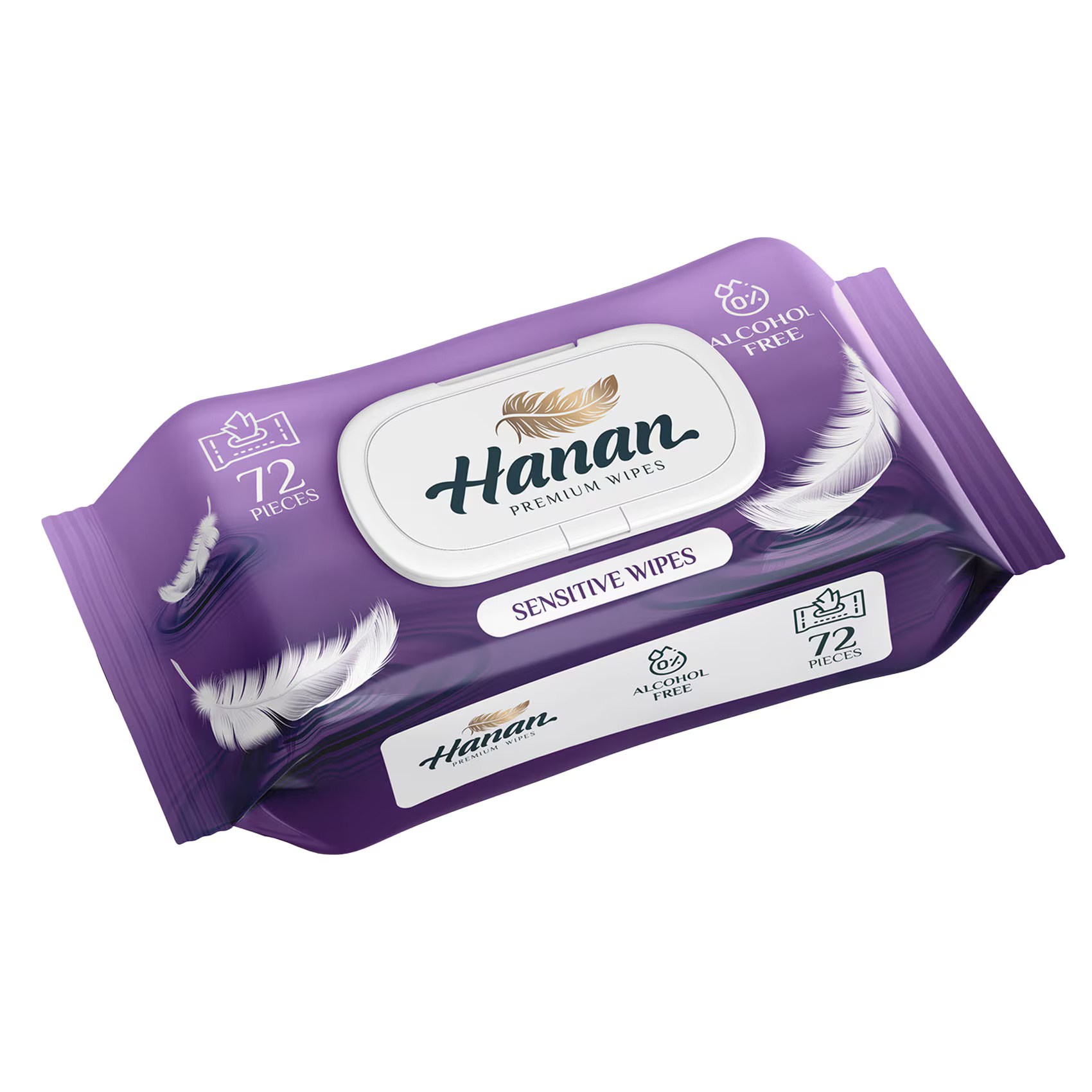 HANAN SENSITIVE & NON SCENTED WIPES 72S