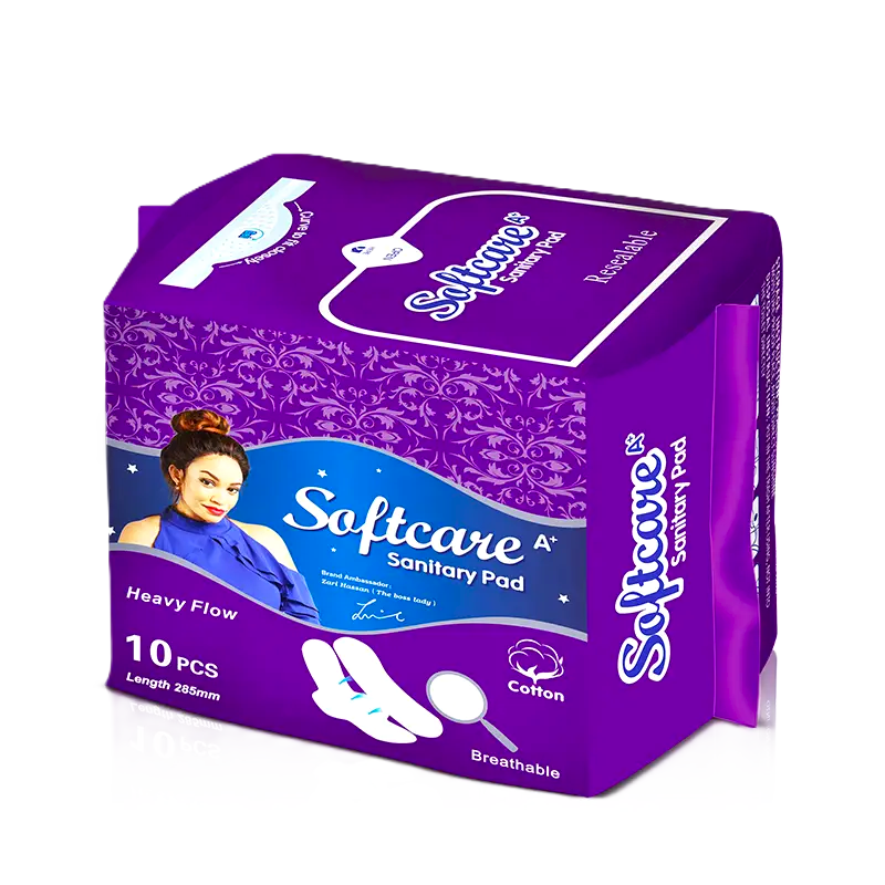 SOFTCARE MAXI THICK SANITARY PAD 10S/ 8S PURPLE