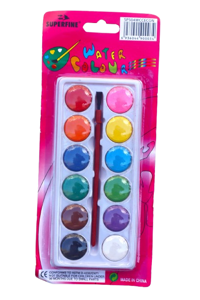 SUPERFINE WATER COLOR CAKES 12COL 3CM