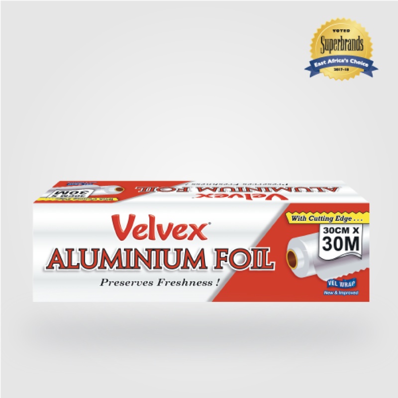 VELVEX ALUMINIUM FOIL 30CMX30M CATERING