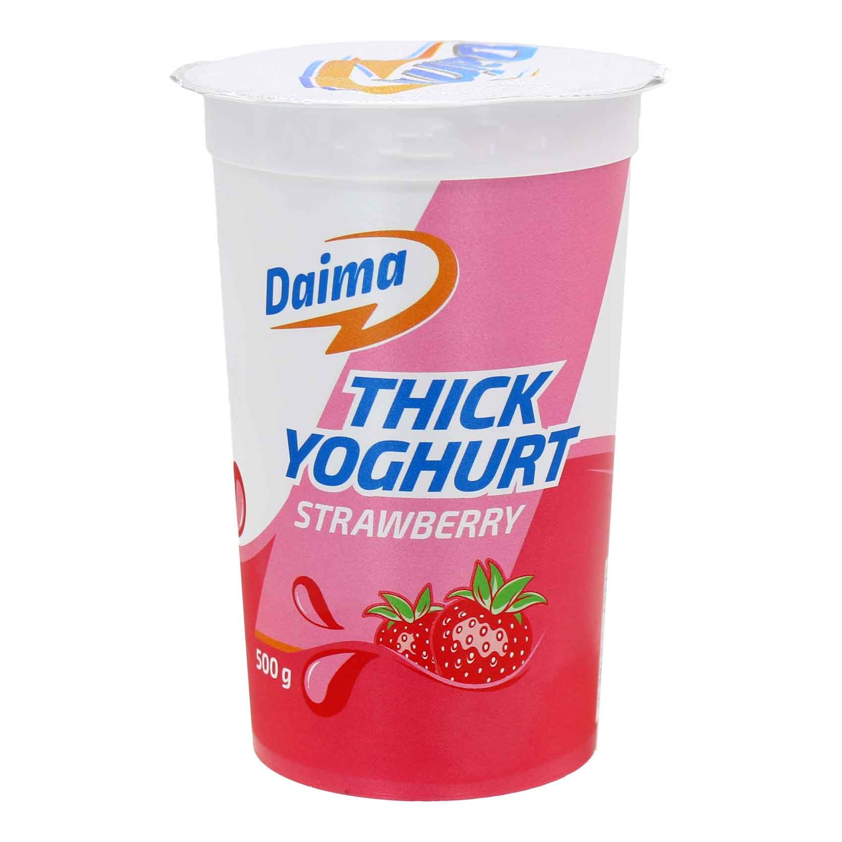DAIMA THICK YOGHURT S/BERRY 500ML CUP