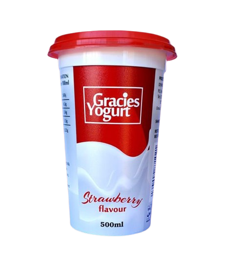 GRACIES S/BERRY YOGHURT 500ML CUP