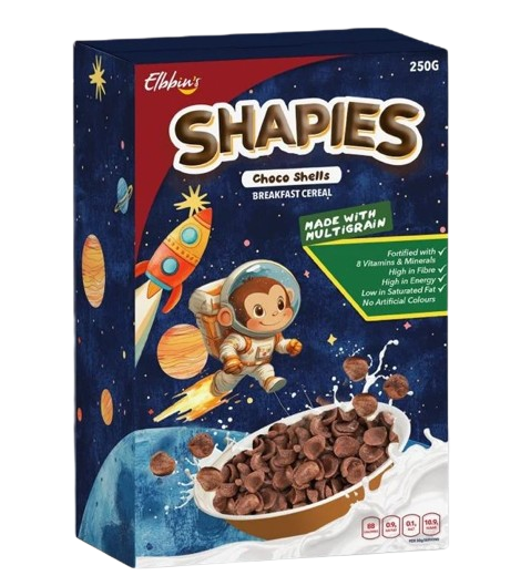 SHAPPIES CHOCO SHELLS CEREALS 450G