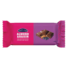 D/LAND ALMOND & RAISIN CHOC BAR 40G