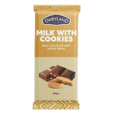 D/LAND MILK & COOKIES CHOC BAR 80G