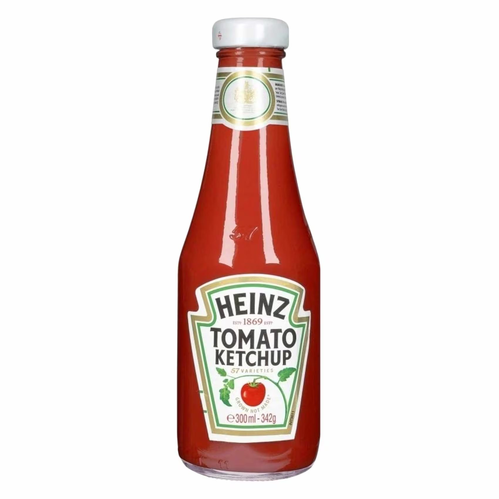 HEINZ TOMATO KETCHUP 342G/295G GLASS BOTTLE