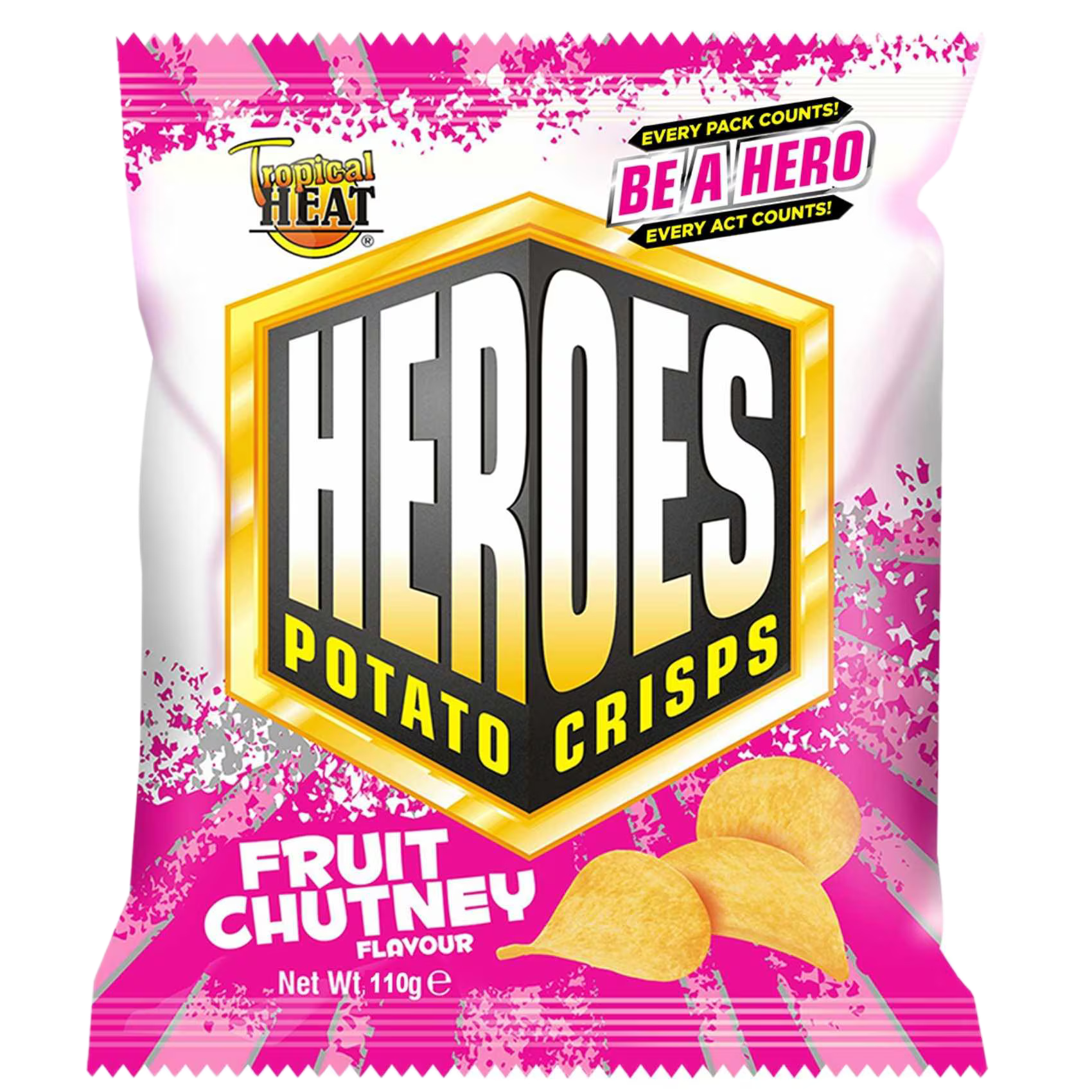 HEROES POTATO CRISPS FRUIT CHUTNEY 40G