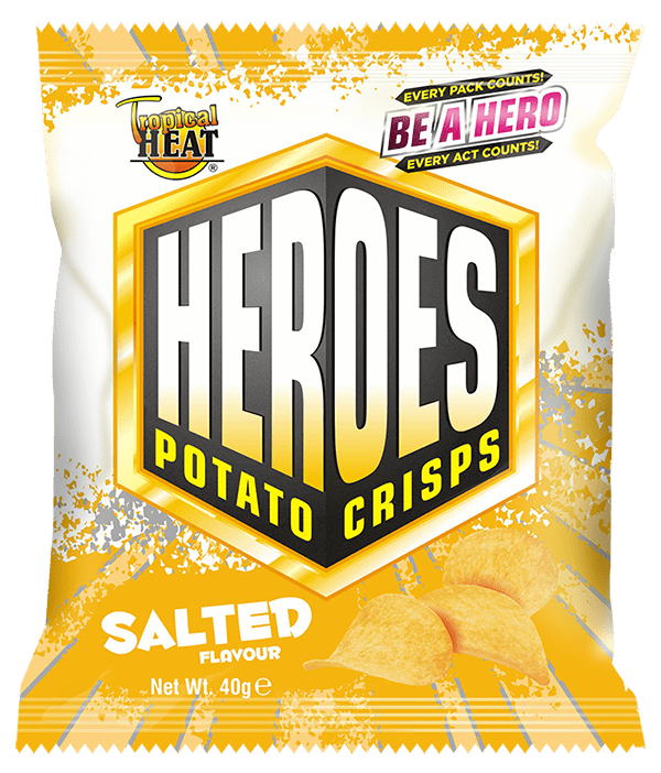 HEROES POTATO CRISPS SALTED 40G