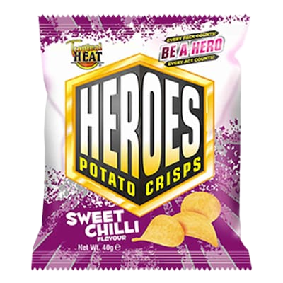 HEROES POTATO CRISPS SWEET CHILLI 40G