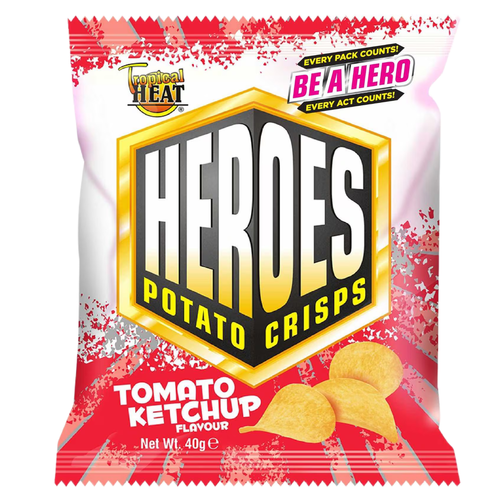 HEROES POTATO CRISPS TOMATO 40G