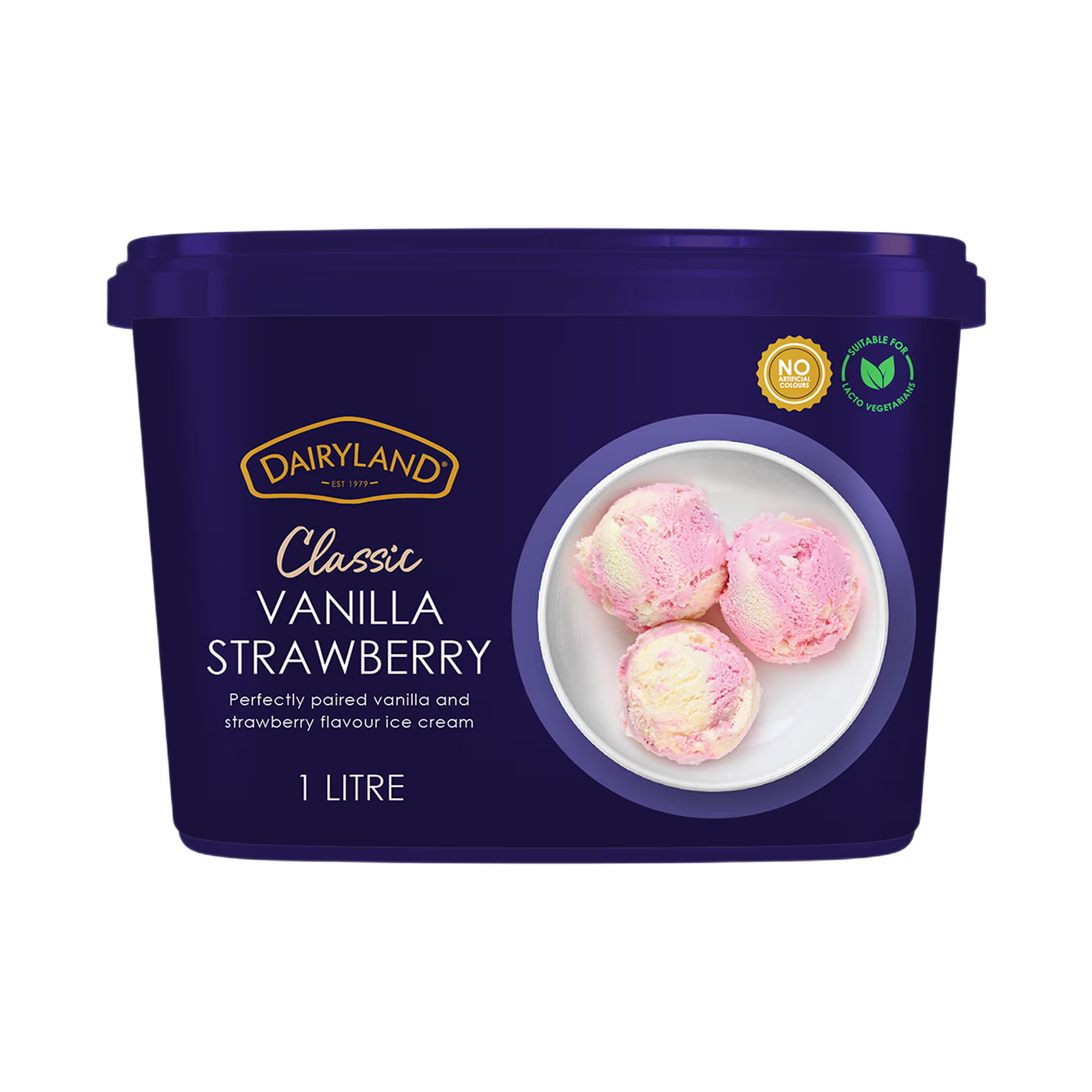 D/LAND ICE CREAM VANILA/S.BERRY 1L