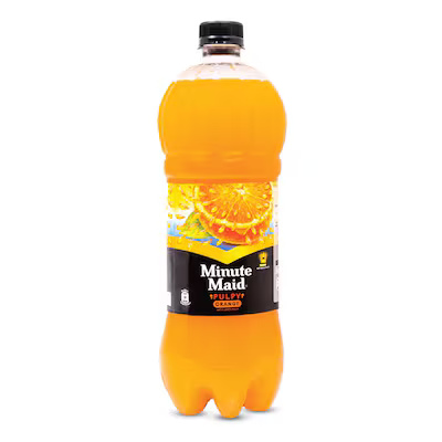 MINUTE MAID ORANGE PULPY 400ML PL BTL