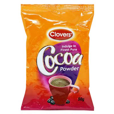 CLOVERS COCOA POWDER 50G SAT