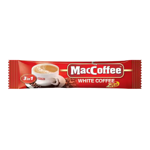 MAC COFFEE 3IN1 PLUS WHT COFFEE 18G STICKS 1PC