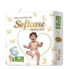 SOFTCARE PREMIUM BABY DIAPER HC (L) 40S