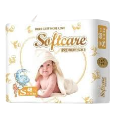 SOFTCARE PREMIUM BABY DIAPER HC (S) 48S