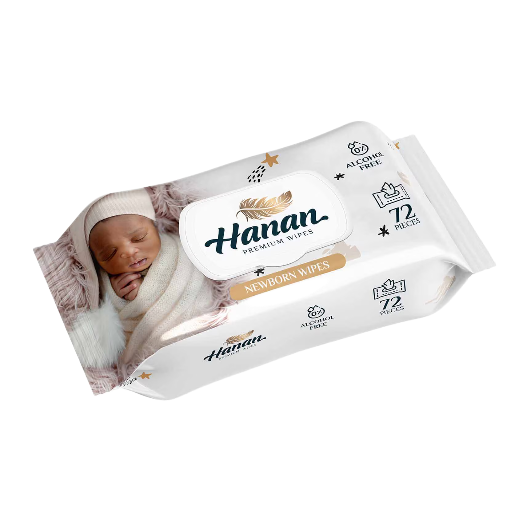 HANAN NEWBORN  BABY WATER WIPES 72S