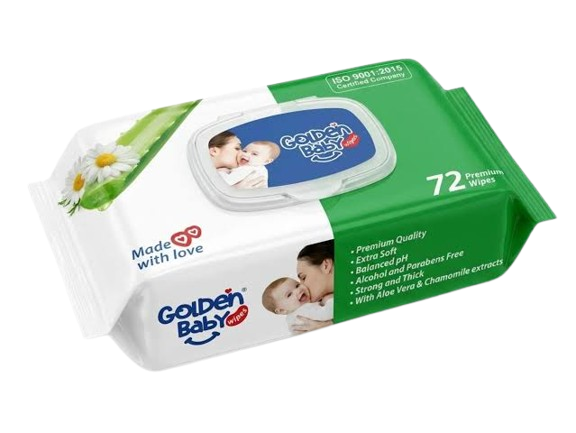 GOLDEN BABY WIPES 72S