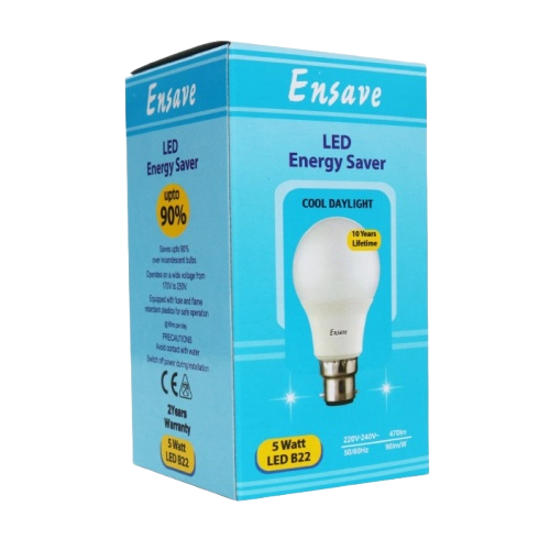 ENSAVE LED MOTION+LIGHT SENS BULB 5WTT B22