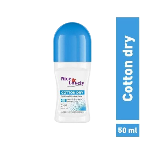 NICE & LOVELY DEO ROLL COTTON DRY 50ML ENG