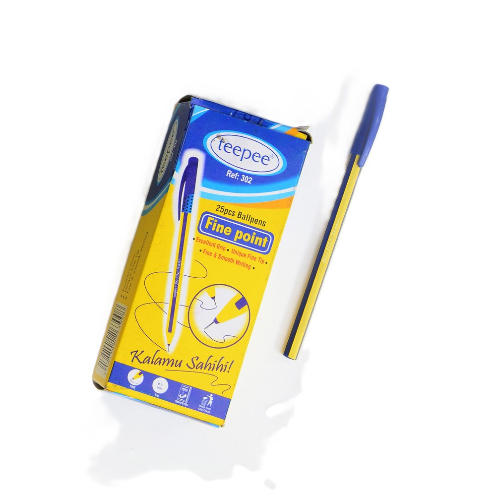 BALL PEN TEEPEE FINE TIP 302 BLUE